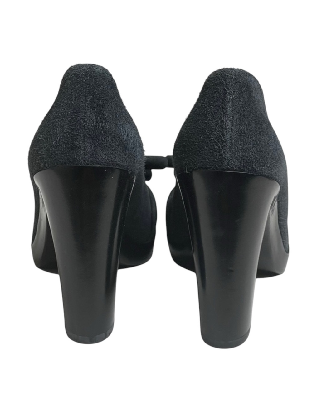 new Balenciaga ♚ Classic Suede Platform Heeled Loafer Pumps ♚ Navy Blue ♚ 35 5M - Picture 5 of 16